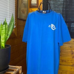 Domenicos Harley Davidson Yamaha KTM Kawasaki Mens T Shirt XL Blue Cotton USA